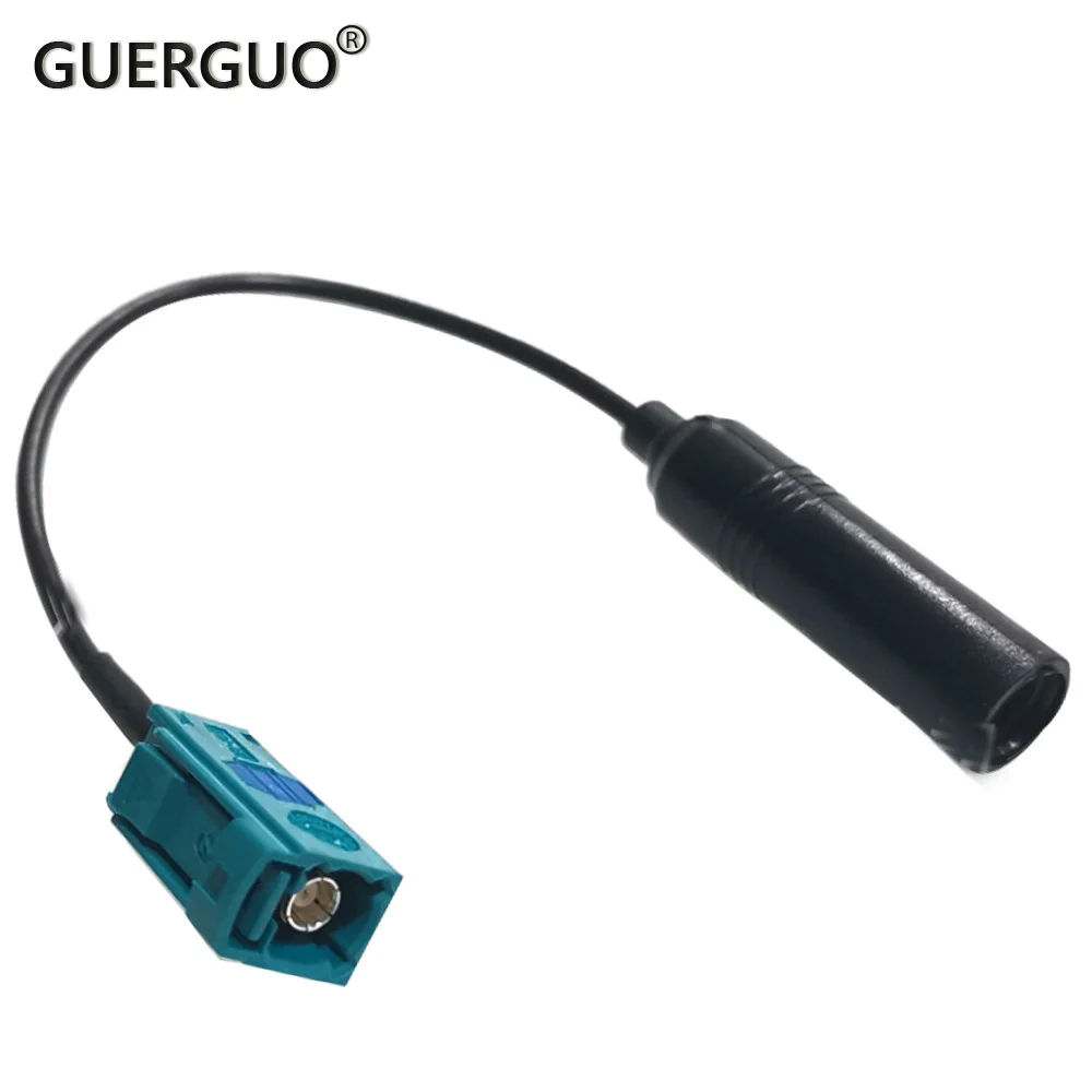 Car FM Antenna FAKRA Z Female to DIN Female European Model Car GPS Antenna Modification Supplies for Volkswagen Ford Skoda Ren