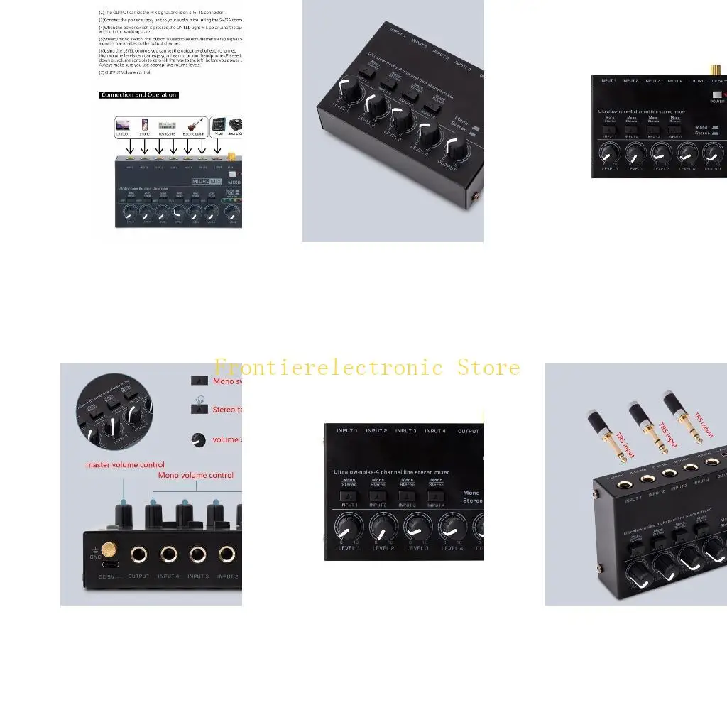 

G8DB Аудиомикшер для музыкальных инструментов Портативный звуковой микшер для небольшого клуба или бара с питанием от источника