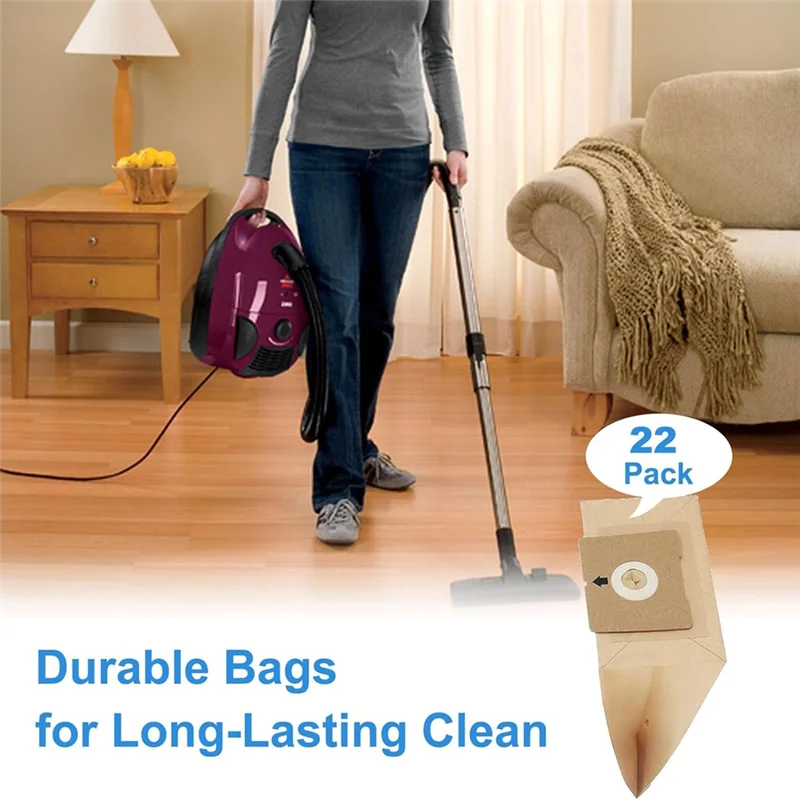 ABBN-22 Pack Vacuum Bags For Bissell Zing 4122, 4122D, 2154W, 2154A Canister Vacuum, Replacement For Part 2138425, 213-8425