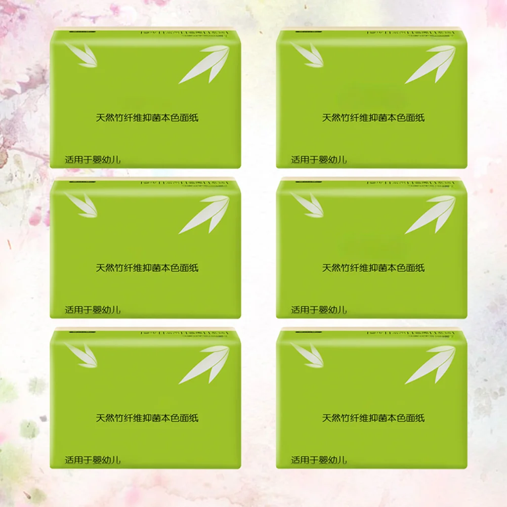 6 sacchetti 1 confezione asciugamani di carta in pasta di bambù morbidi assorbenti senza cloro per cucina WC uso ufficio carta di estrazione tovagliolo igienico