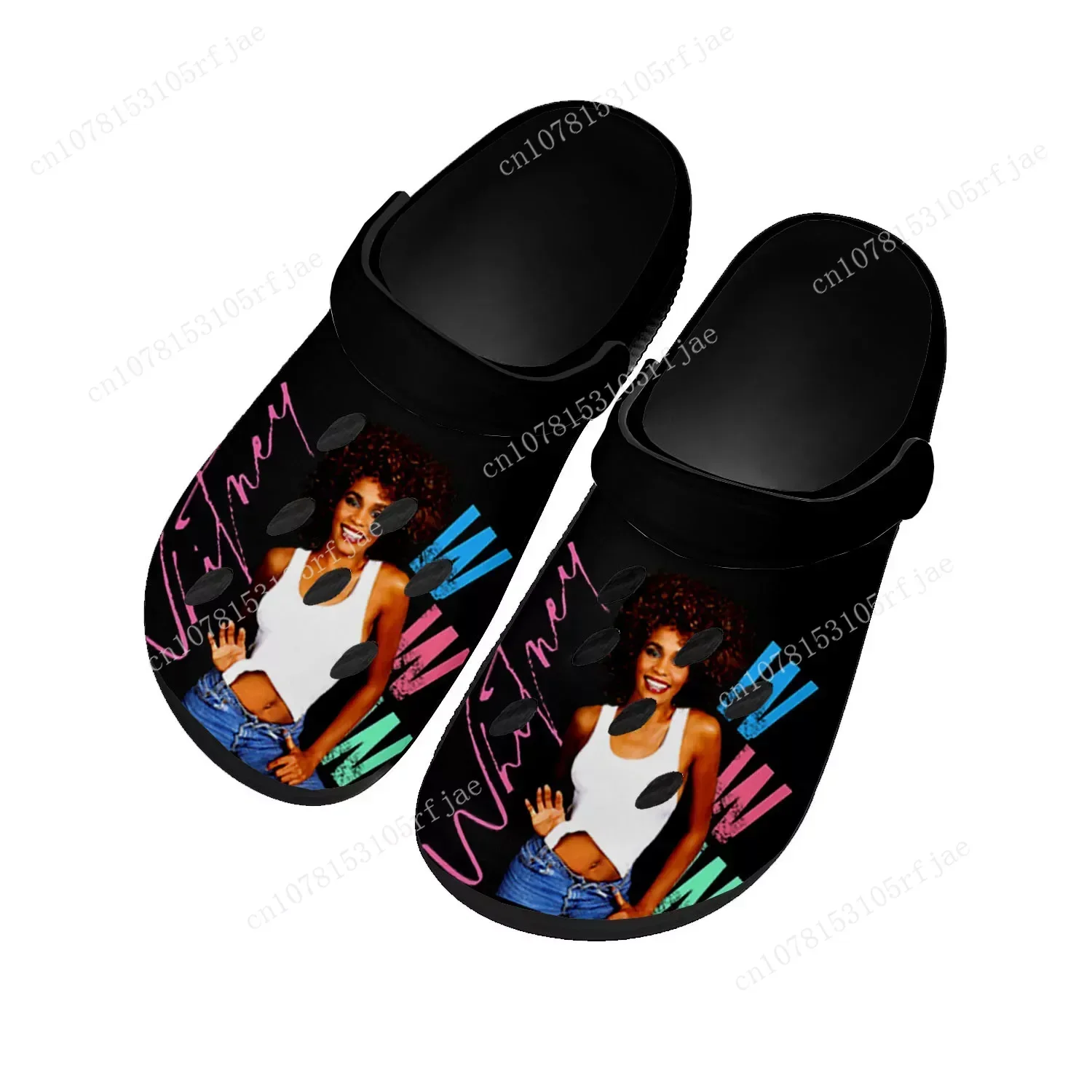 

Whitney Houston Pop Singer Home Clogs Custom Water Shoes Mens Womens Teenager Shoe Garden Clog Breathable Beach Hole Slippers