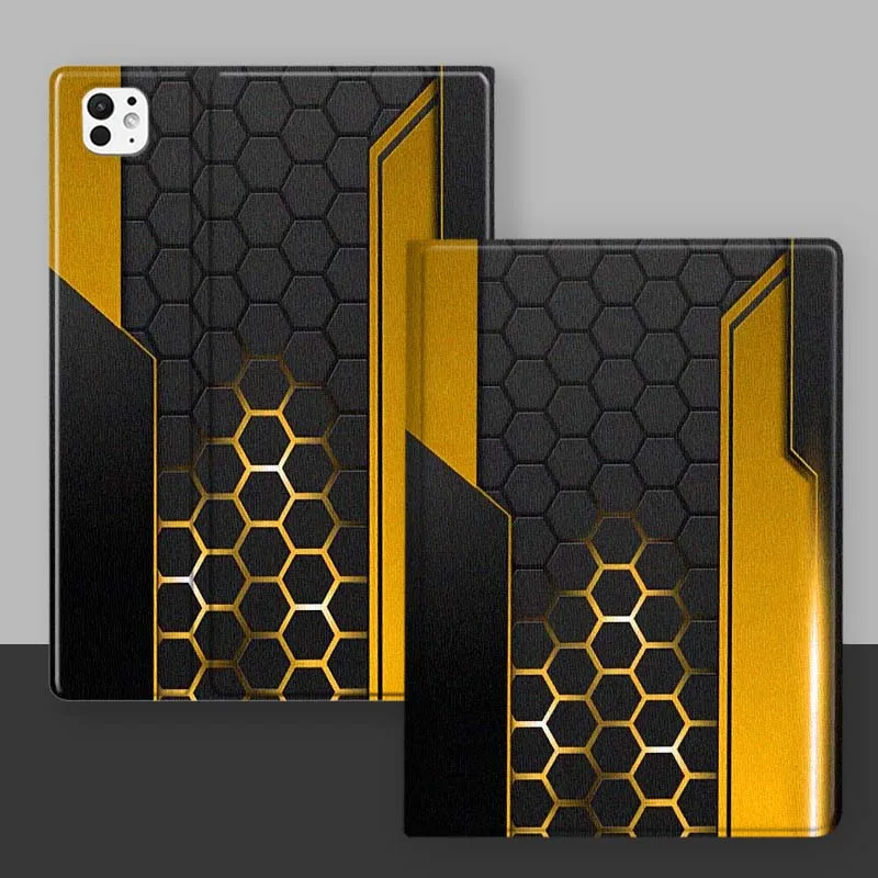 

Hexagon Pattern Design For iPad Pro Mini Air 1 2 3 4 5 6 7 10 11 th 8 9 gen 11 M4 M5 Foldable Tablet Case Cover