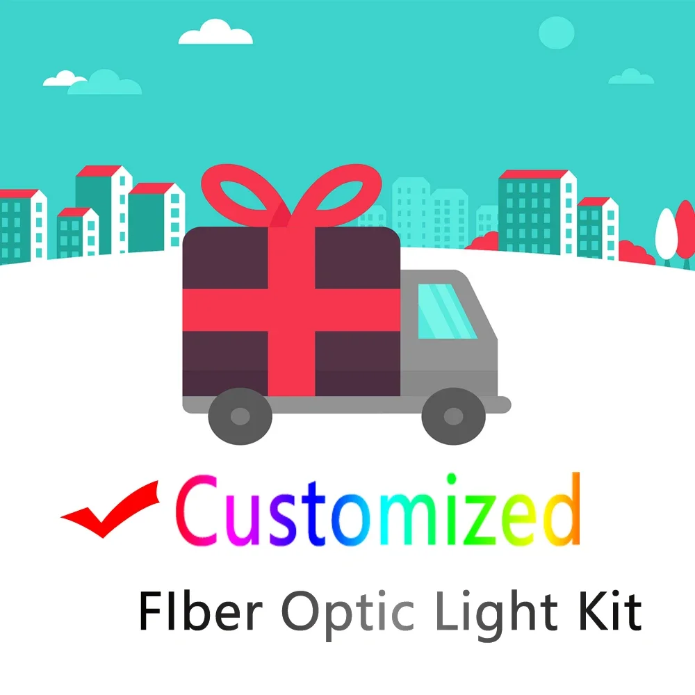 

Customized mixed 460*4M end glow fiber optic cable