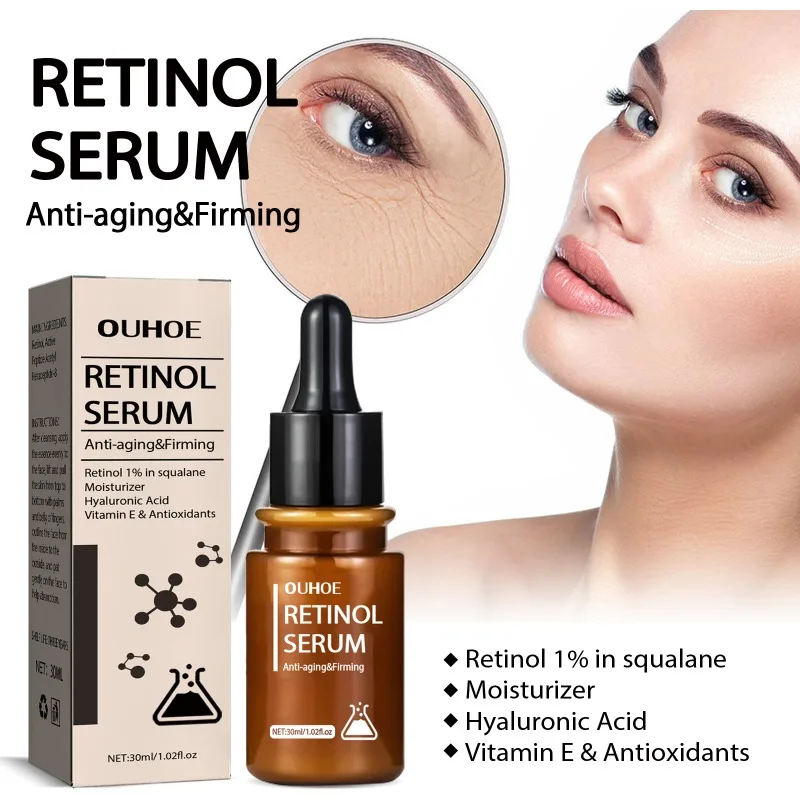 

Retinol Face Serum Anti A-ging Fade Fine Line Lifting Firming Shrinks Pores Repair Smooth Retinol Serum Brightening Face Care