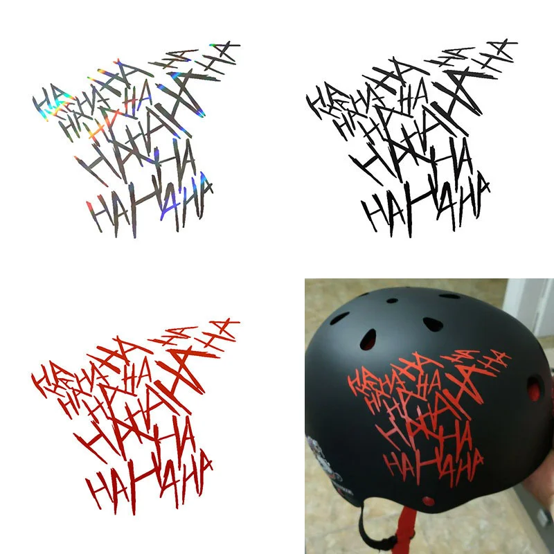 HAHAHA Car Body Decals Motorcycle Helmet Reflective Decor Auto Window Bumper Refrigerator Electric Vehicle Laser Sticker