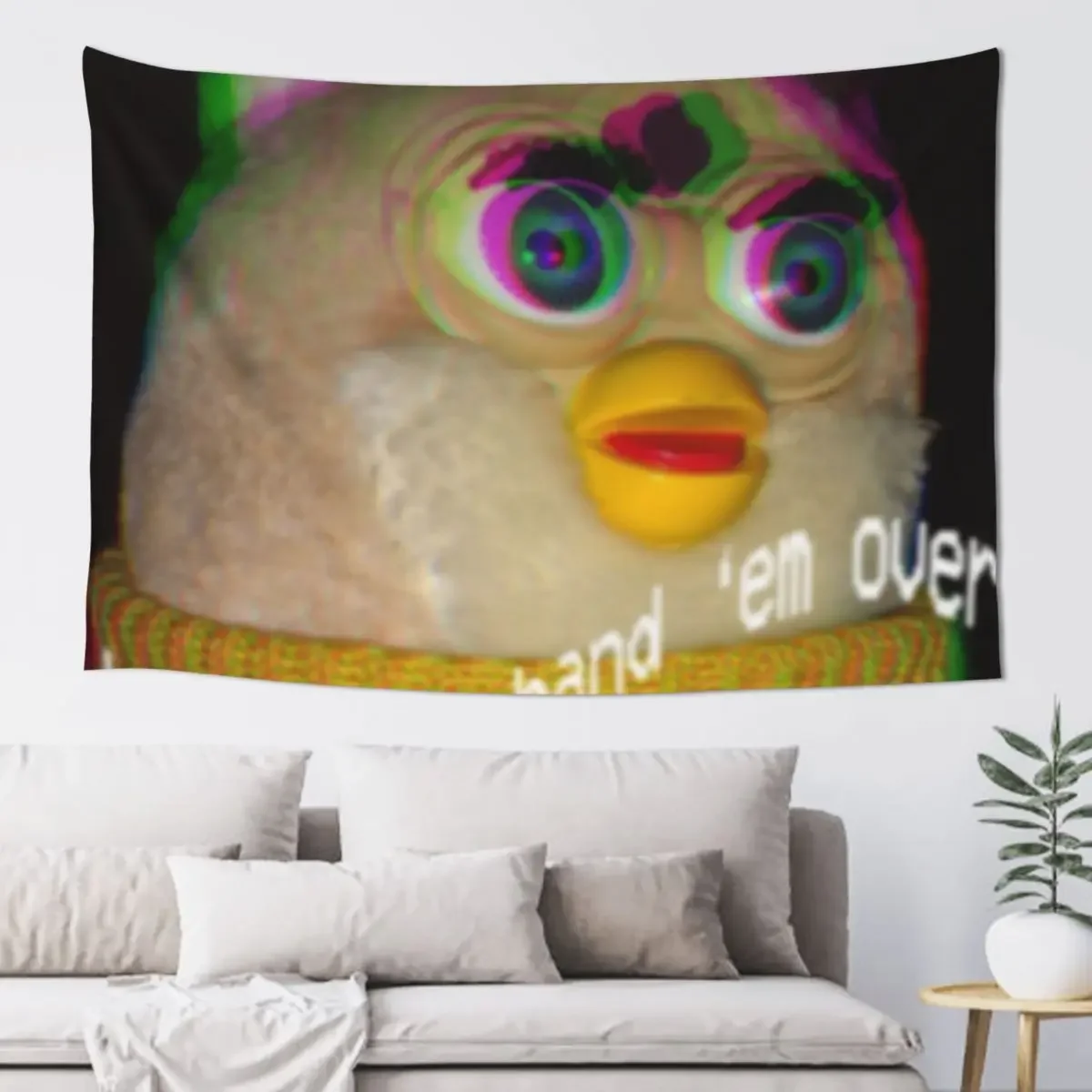 

long furby give him your toes Tapestry Things To The Room Room Decoration Accessories Bedroom Decor Aesthetic Tapestry