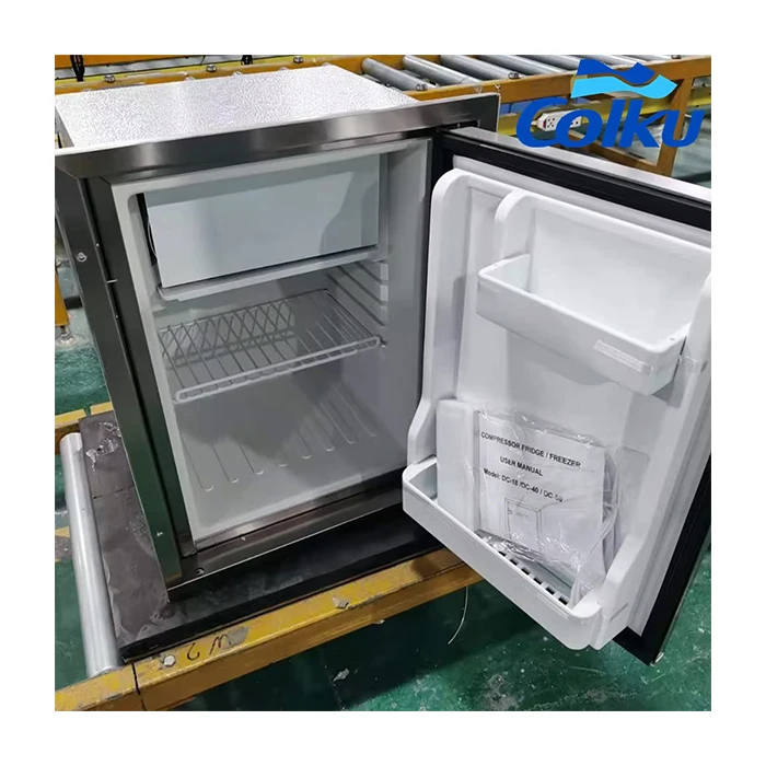 Portable DC Compressor Upright 12V 24V Dual Zones Refrigerator With Dual Temperature Fridge Freezer For Boat Caravan RV SUV Car