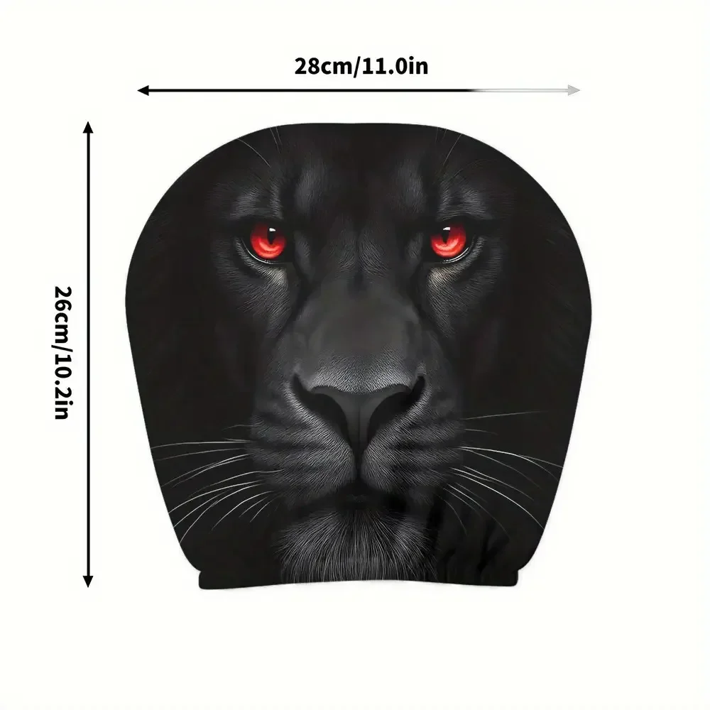2PCS Universal Fit Double Sided Print Car Seat Head Protector Ferocious Animal Designs Cars Headrest Covers For Cars Vans Trucks