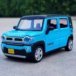 1/22 Suzuki Hustler Toy Car Model Alloy Diecast with Sound and Light Rear Wheel Pull Back Vehicle Models Children's Day Gifts