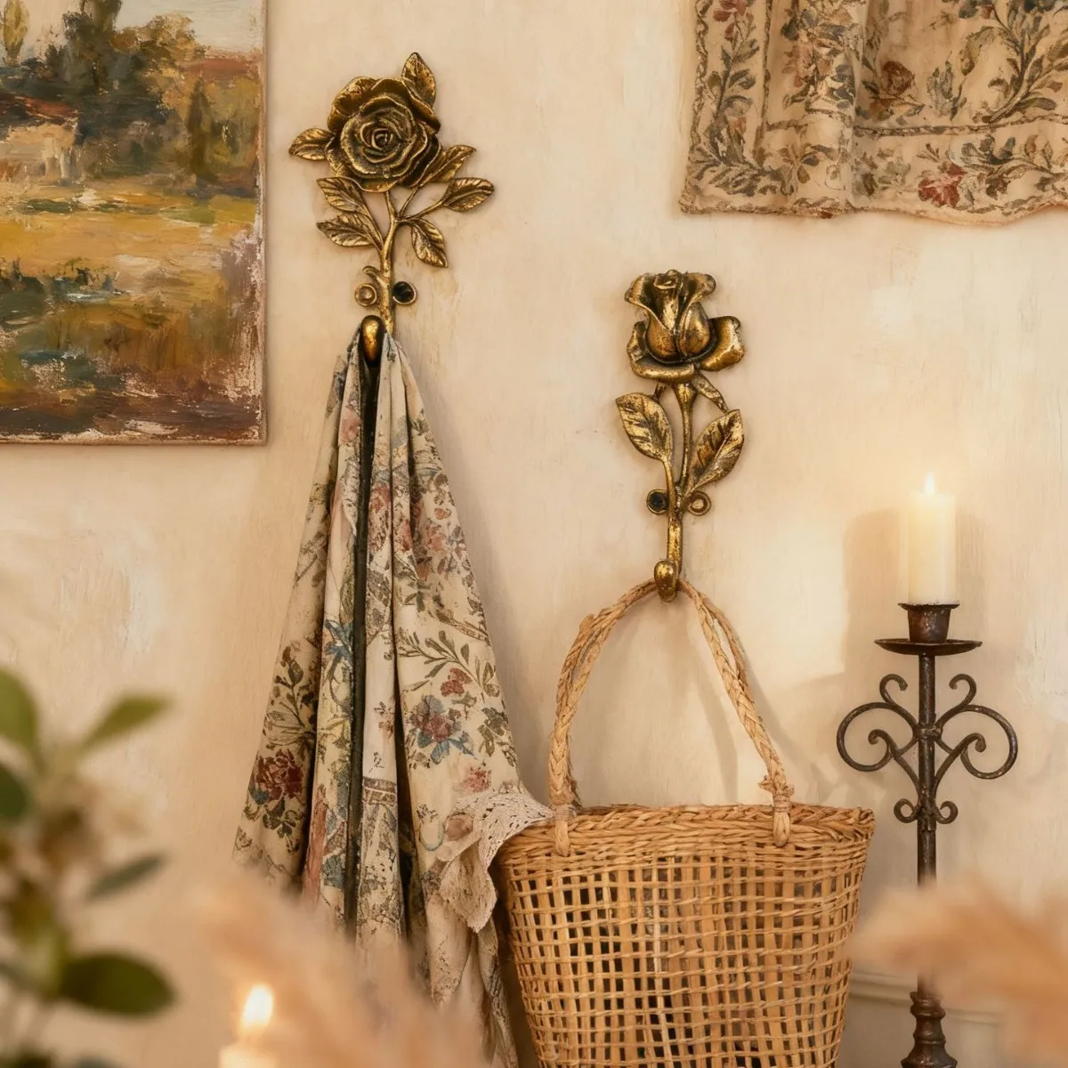 Retro hooks belong to wall hanging clothes and bag decoration