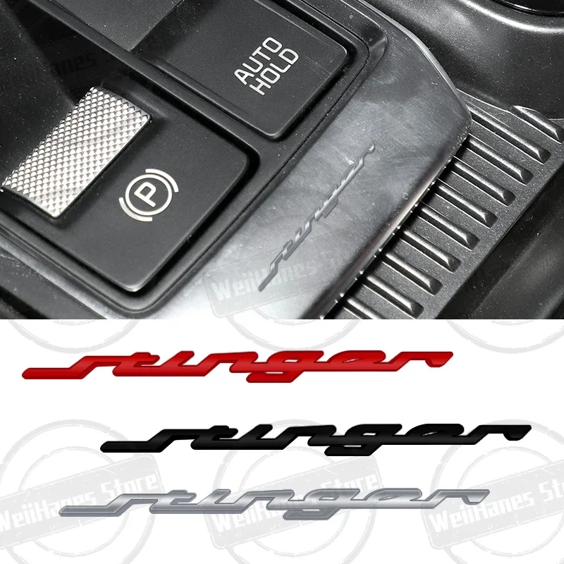 QA Metal For Stinger GT Line X Line K5 K9 K3 K2 3D Badge Car Air Conditioning Vent Instrument Panel Sticke Interior Decoration view 3