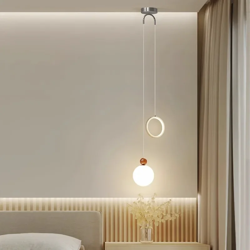 

SANDYHA подвесные светильники во французском кремовом стиле, потолочная люстра, декор для гостиной, спальни, стеклянный абажур, дизайн, светодиодная лампа, современный