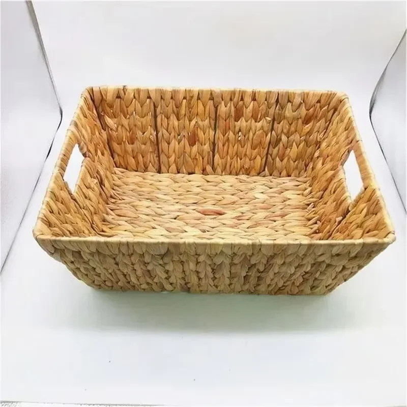 Eco-friendly Water Hyacinth Straw Moroccan Wicker Basket for Baby Laundry with 4 Compartments