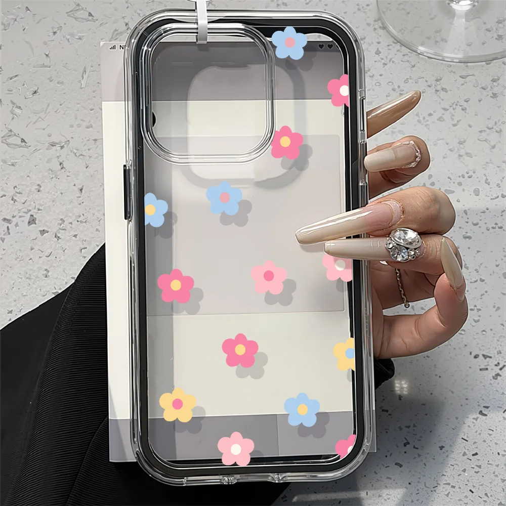 Small Floral Print Phone Case For Samsung S26 S23 S22 Ultra S25 S24 Plus A57 A37 A36 A07 A06 Soft Silicone Flower Cover Funda