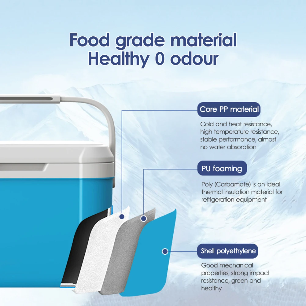 5.5L Cooler Box Portable Thermal Incubator Refrigerator Car Ice Chest Picnic Lunch Box Outdoor BBQ Camping Fishing Ice Case Box view 5