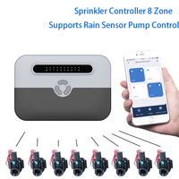 Smart Sprinkelr Controller 8 Zone, WiFi Indoor Irrigation Controller,  Supports Rain Sensor, Pump Control