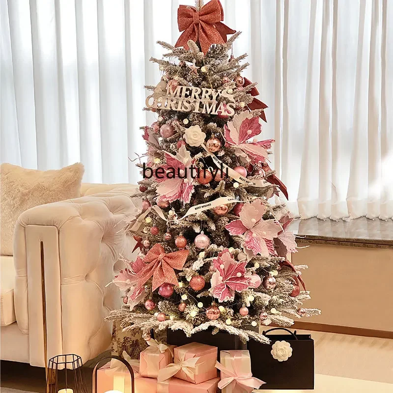 Christmas tree household Christmas decorations high sense Internet celebrity pink Christmas decoration DIY