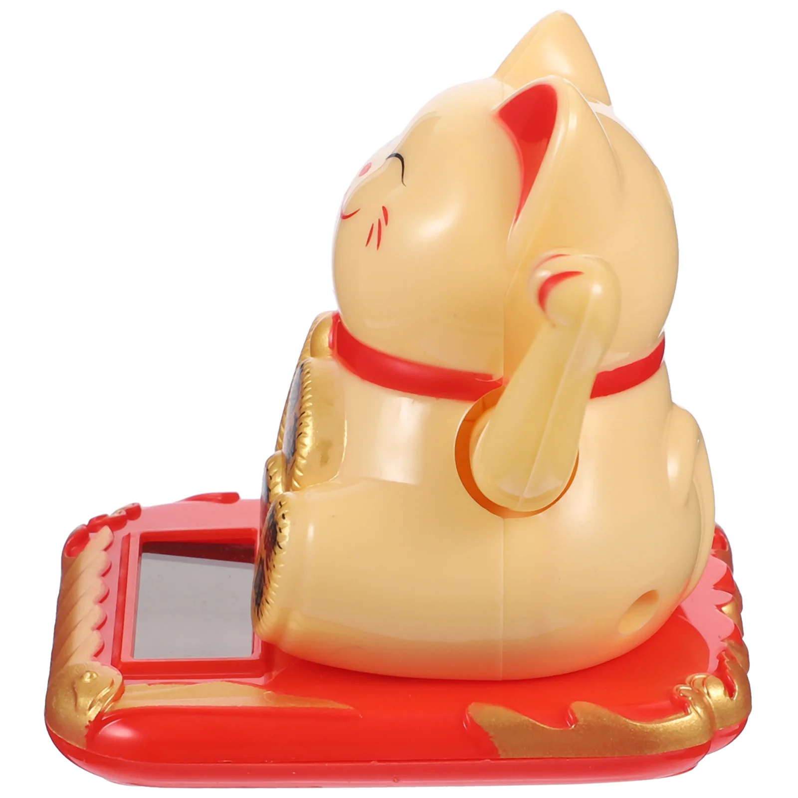 

Lucky Cat Solar Powered Waving Arm Decoration For Home Office Car Feng Shui Wealth Attracting Ornament Plastic Craft Decor