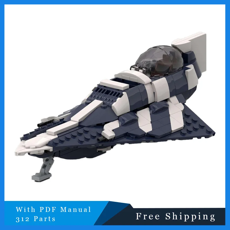 

312 деталей, серия Star Battle, креативный синий предупредитель, строительные блоки, модель, обучающие игрушки «сделай сам», сборка для мальчиков, подарки на день рождения