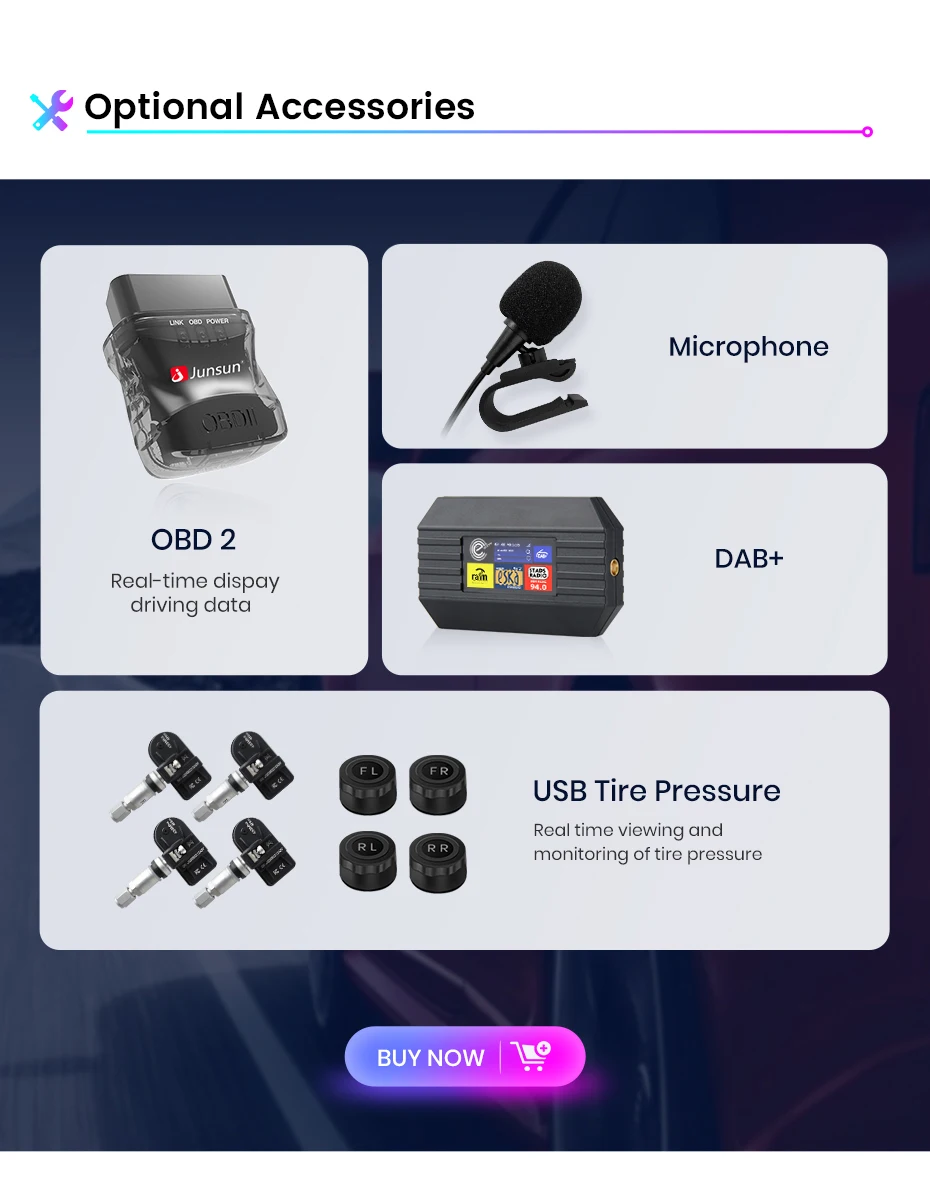 Junsun 10 Zoll drehbarer IPS-Touchscreen 1 Din Universal Wireless für Apple Carplay Android Auto Autoradio Androidauto Stereo Multimedia-Videoplayer Smart Intelligent Systems GPS-Navigation Head Unit Autoradio WIFI BT 4G WIFI FM AM DSP RDS SWC – Detail 23