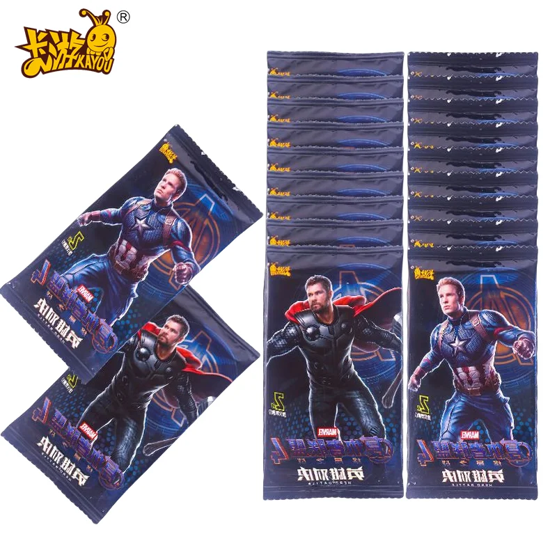 KAYOU Original Avengers4 Collection Cards SSR GR Spider-Man Iron Man Captain America Anime Party Playing Games kids Toys Gift