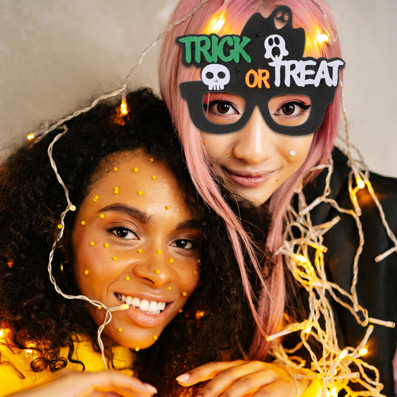 4 個の光るメガネハロウィンパーティー眼鏡 LED お祝いノベルティ点滅コスプレ