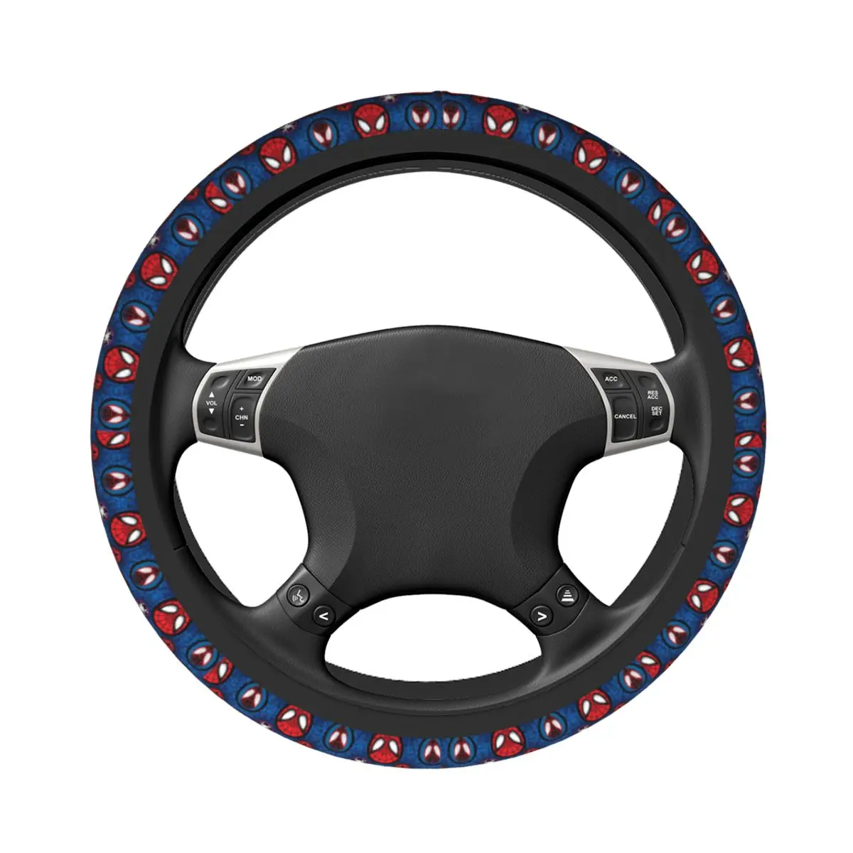 Spider-man Cartoon Car Steering Wheel Cover Anti-slip Spiderman Steering Wheel Protective Cover Car-styling Interior Accessories