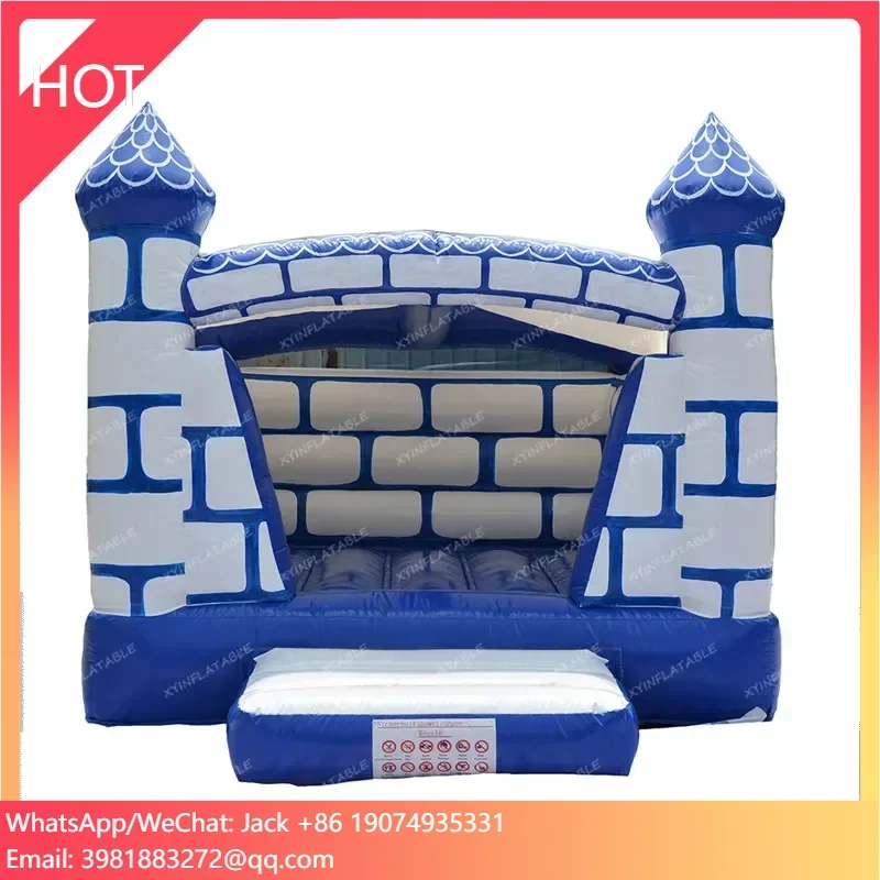 

Outdoor/Indoor Unisex Mini Jumping Castle PVC Tarpaulin Knight Inflatable with Blower with Repair Accessories for Kids