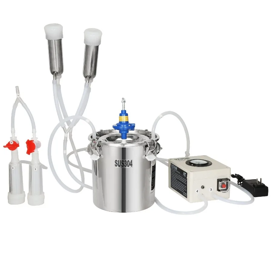 

Goat Milking Machine 6 L 304 Stainless Steel Bucket Electric Automatic Pulsation Vacuum Milker Portable Milker with Foodgrade