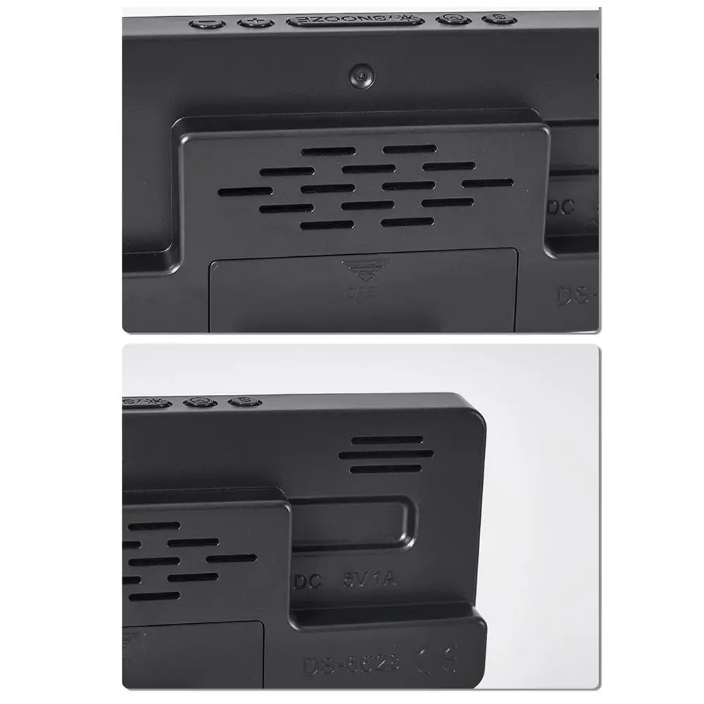 Creative Number Clock Color Nightlight Temperature Calendar Alarm Clock LED Large Number Electronic Clock Backlight Home Decor