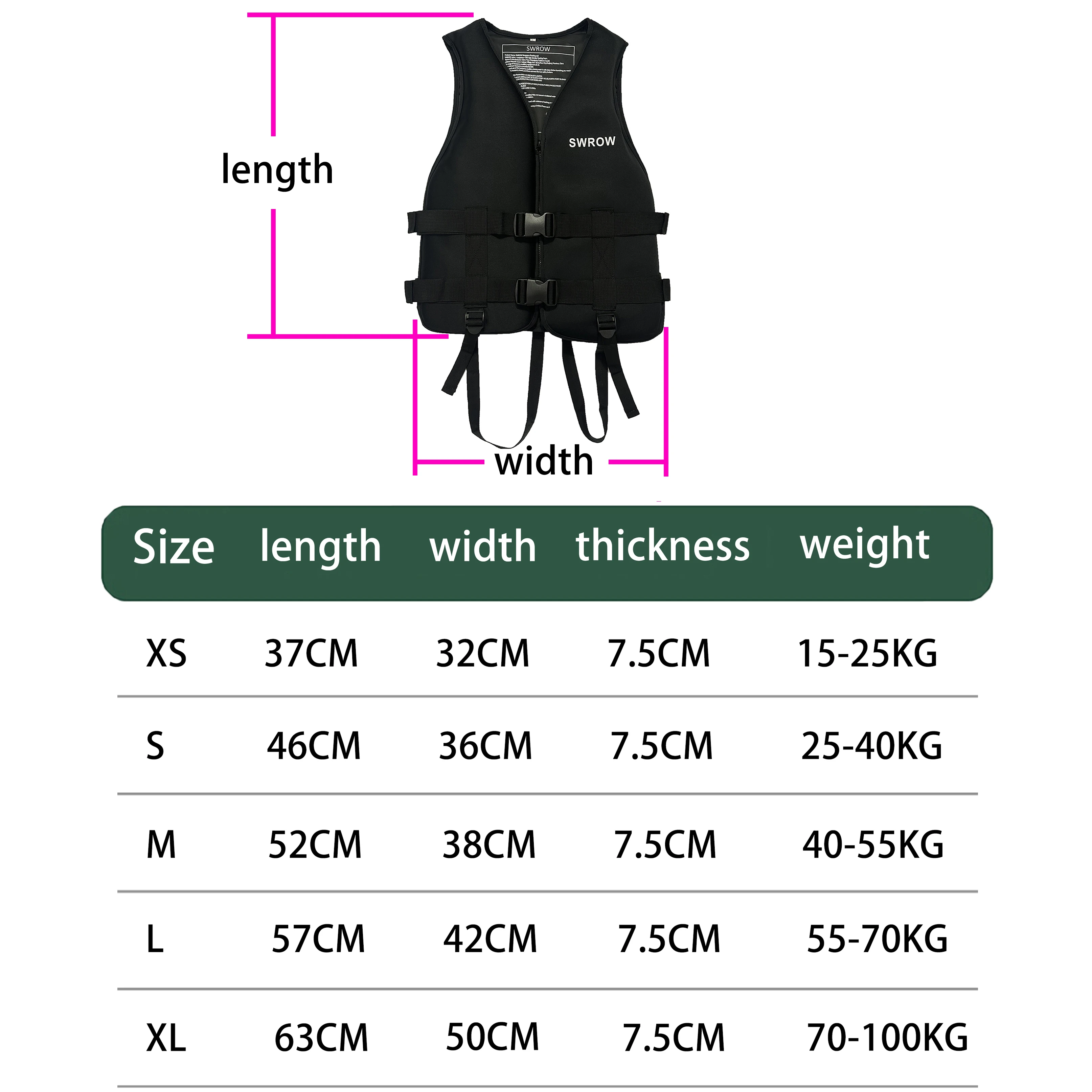 Jaket Pelampung Neoprene untuk Dewasa Baju Renang Bertahan Hidup Kayak Arung Jeram Berperahu Melayang Daya Apung Jaket Pelampung Keselamatan