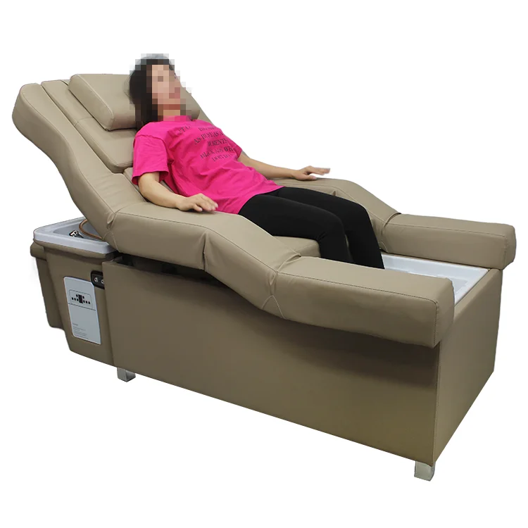 Custom Salon Head Spa Bed Backrest Electric Lift Massage Pedicure Chair Shampoo Bed