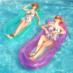 Inflatable Pool Float Adult - Pool Floaties Lounger Floats Rafts Floating Chair w Adjustable Backrest Cup Holders Water Floaty
