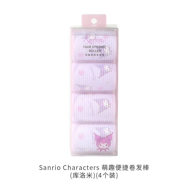 Offizielles Pompompurin Lockenwickler-Set mit Kuromi-Design, einfach zu verwendende, hitzefreie Lockenstäbe für Frauen und Mädchen, Styling-Werkzeuge