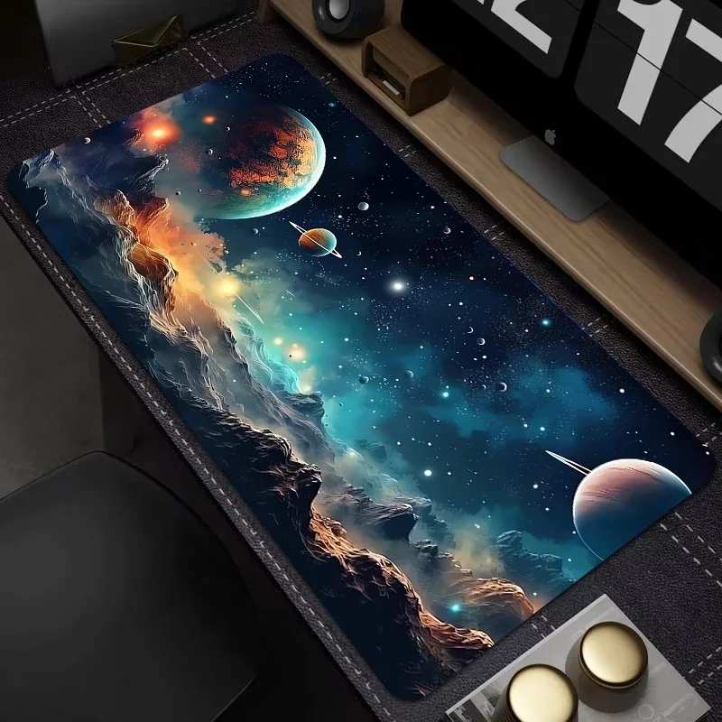 Starry Sky Mouse Pad Colourful and Stylish Design Large Non-Slip Computer Office Table Mats Keyboard Accessories Long Carpet Rug