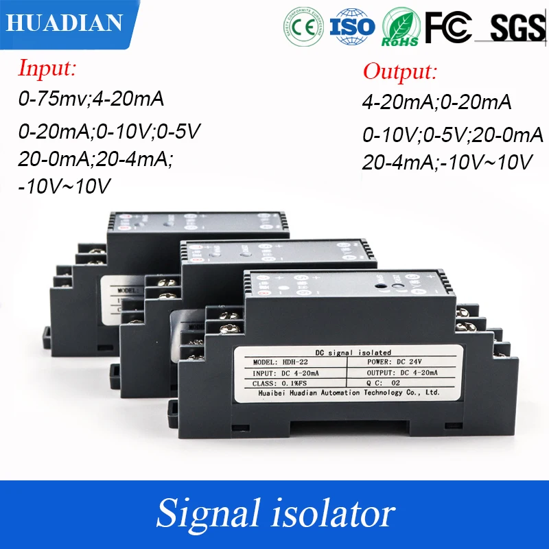 

0-10v passive signal convertor high accuracy analog signal isolator converter