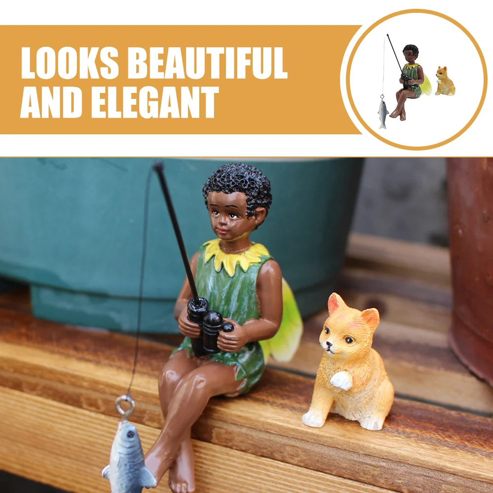 

1Set Resin Fairy Statue Small Flower Fairy Figurines Colorful Durable Ornament Home Office Garden Decor Gift Figurines Statue