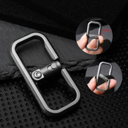 Titanium Alloy Keychain Square Personalized Creativity Key Chain Hangings Connector Outdoor EDC Mini Tool