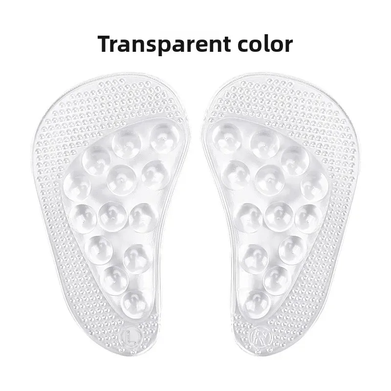 1 Pair Polka Dot Self Adhesive Half Insoles Massage Particles Arch Support Comfort Foot Pads Unisex Summer Shoe Inserts