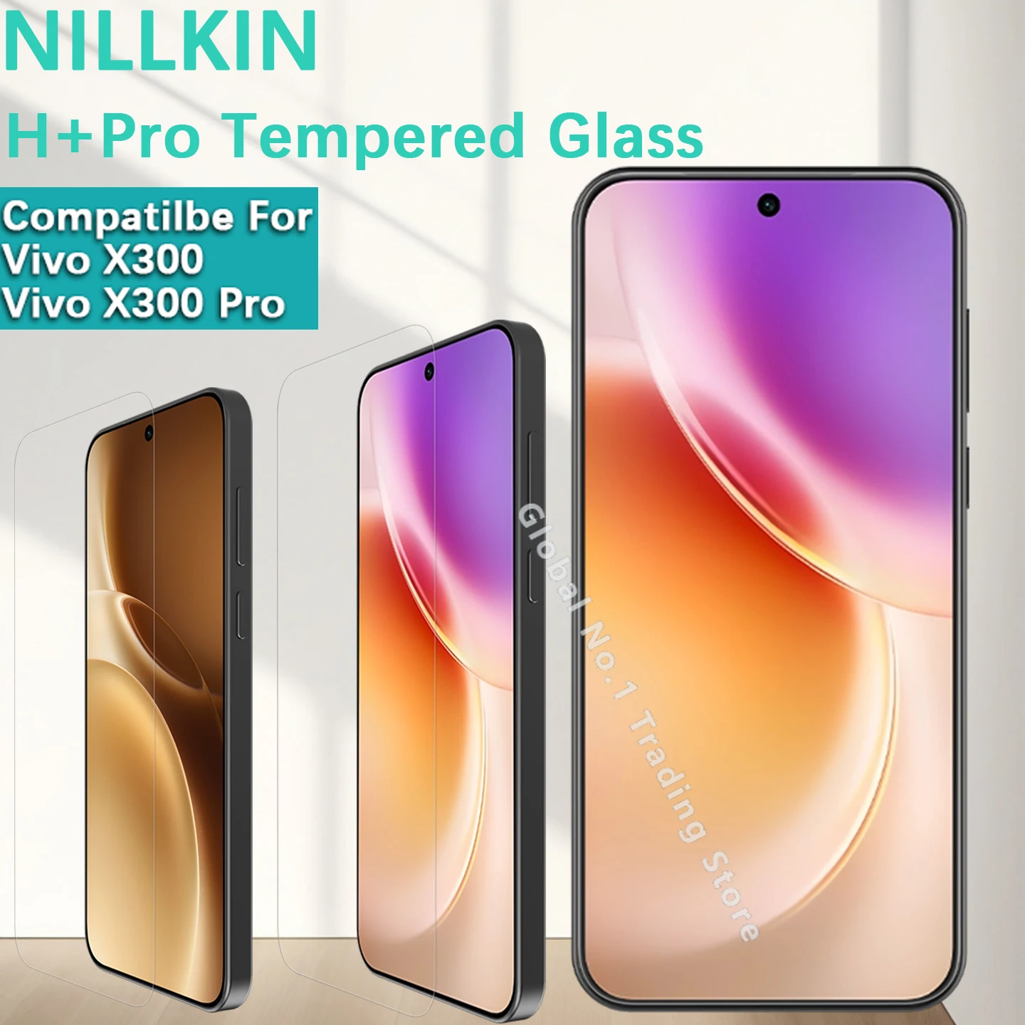 

Nillkin, совместимая с Vivo X300 Pro 5G H + PRO, пленка из закаленного стекла высокой четкости, защитная пленка из закаленного стекла