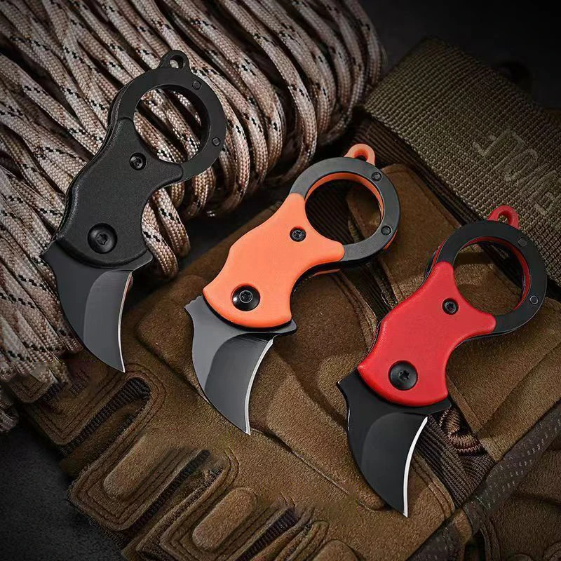 NEW Keychain Pocket Stainless Steel Camping Small Mini Portable Knife Peeler Fixed Blade Multi EDC Tool With Chain