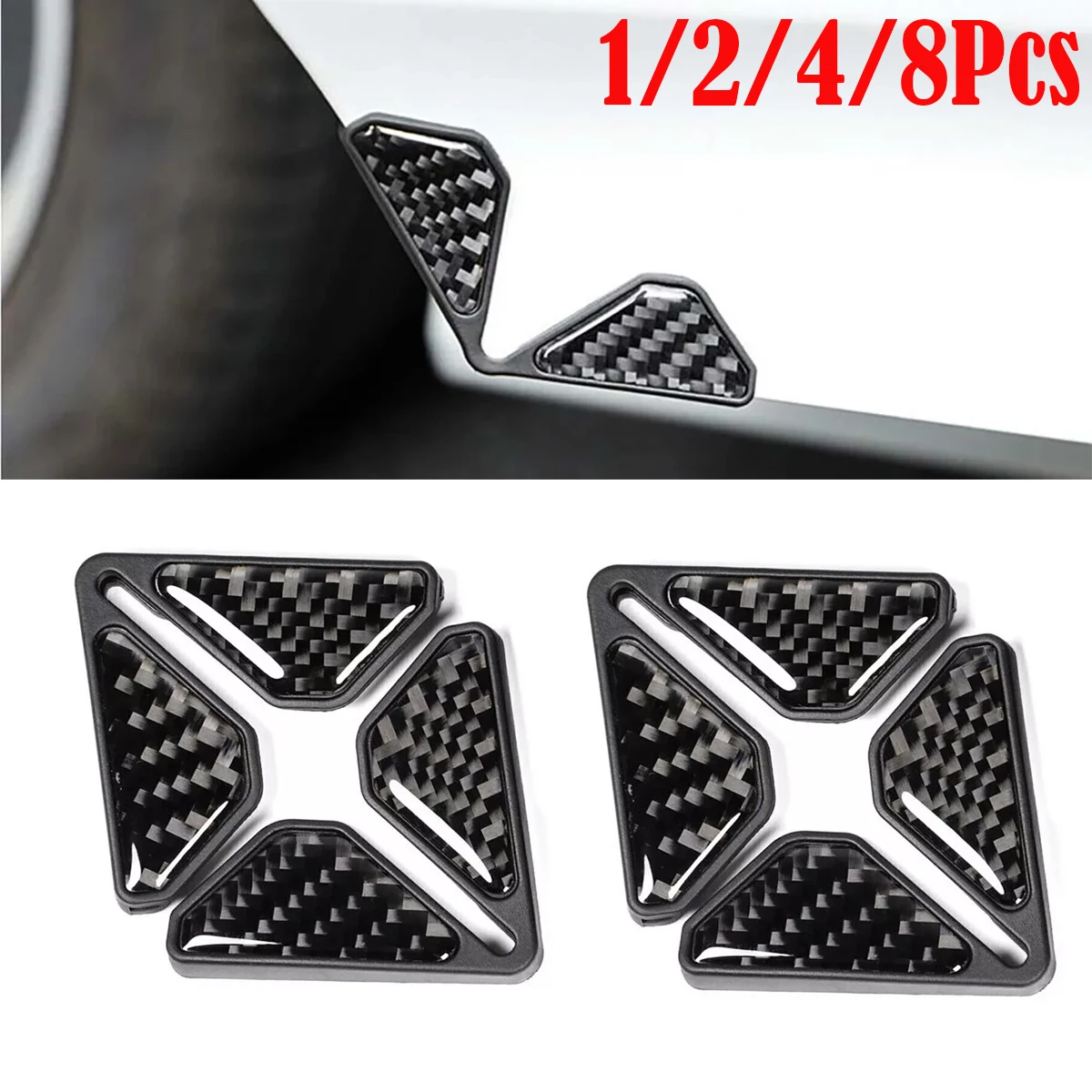 

1/2/4Pcs Black Car Door Corner Guard Cover Protector Anti-Scratch Stickers Anti-collision Strips Auto Stickers Car Accessories