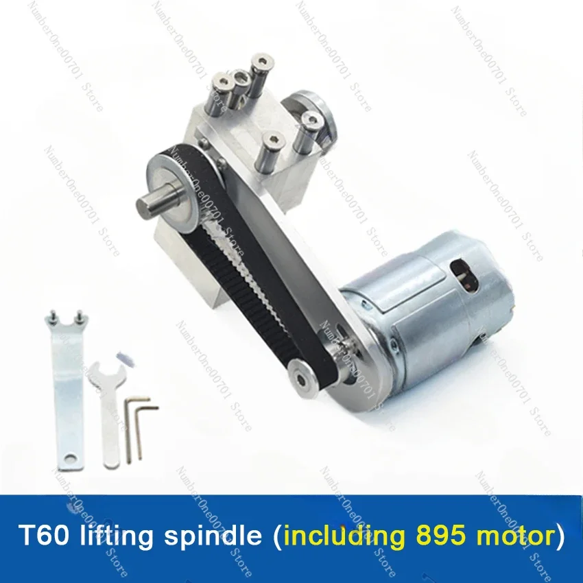 T60 Lifting Table Saw Spindle Miniature Lifting Table Saw Bearing Seat DIY Cutting Saw Depth Adjustment Kit With DC775/895 Motor