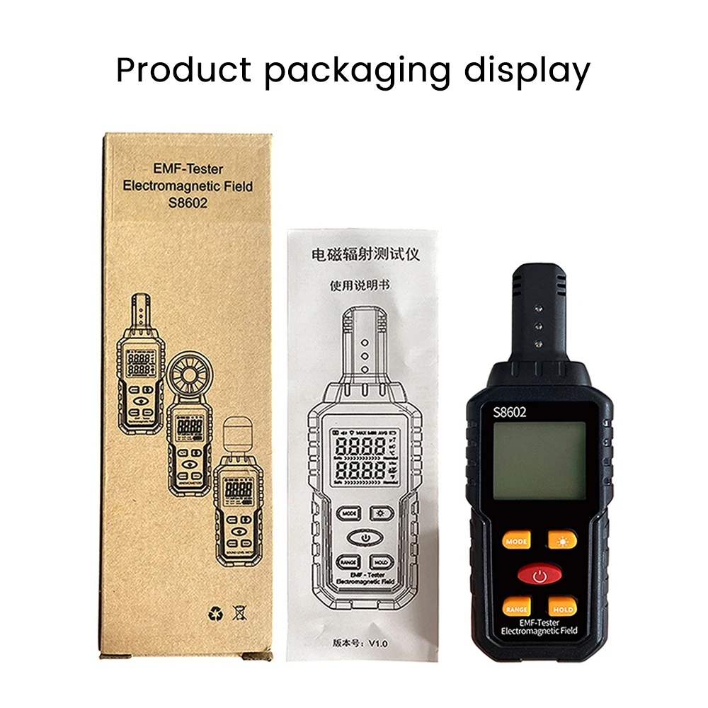 Household Electromagnetic Wave Radiation Detector Electric And Magnetic Field Temperature Measuring Instrument