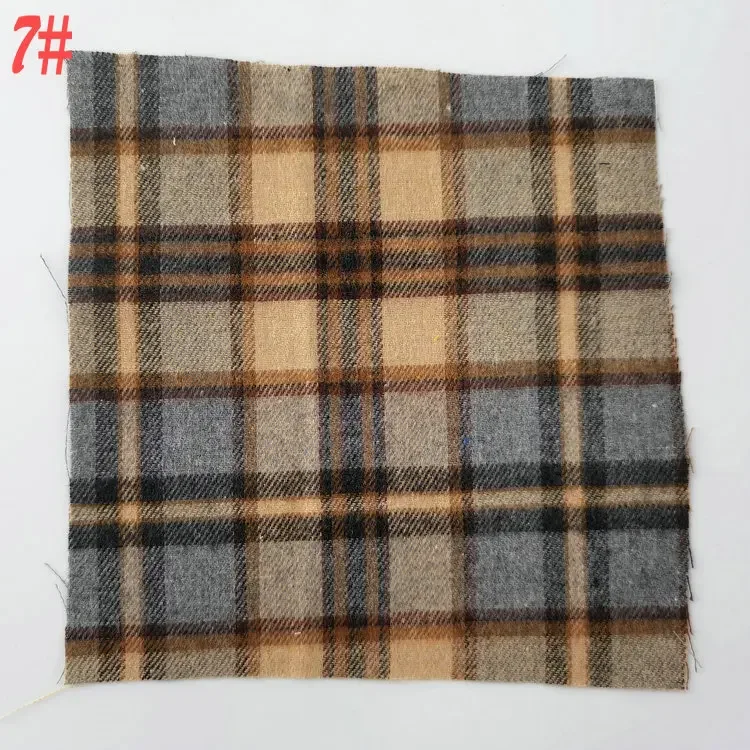 100x145cm British Style Sanded Plaid Polyester Cotton Fabric Hand-made Sewing Skirts DIY Shirt Scarf Fabric by the meter