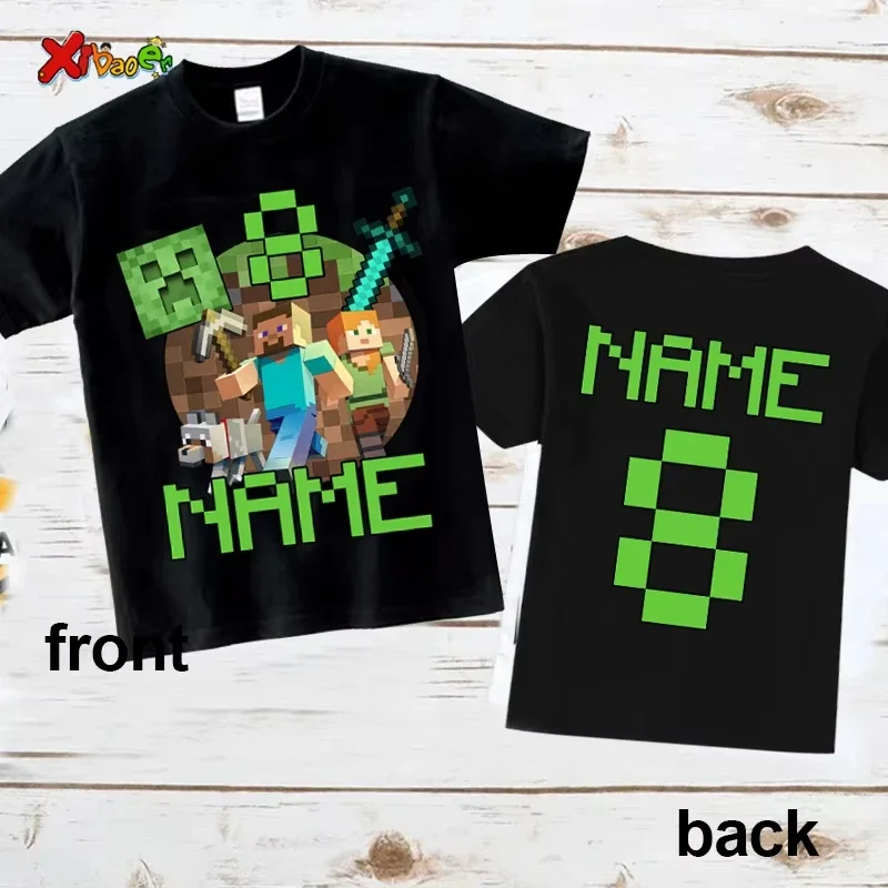 

9th Birthday Boy Shirt 10th Birthday Outfit Summer Theme T-shirt Kids Matching Outfits Oversize T Shirt 8th 7th 6th Boys Shirts