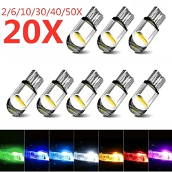 Car LED T10 W5W Canbus Glass COB 6000k Reading Dome Lamp Marker Wedge License PlateLight Bulb 168 194 192 DC 12V White Blue Red