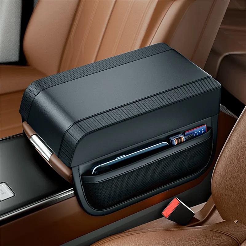 

Portable Car Armrest Box Height Pad Universal Armrest Cushion With Pocket Central Memory Cotton Elbow Support Armrest Storage Pa
