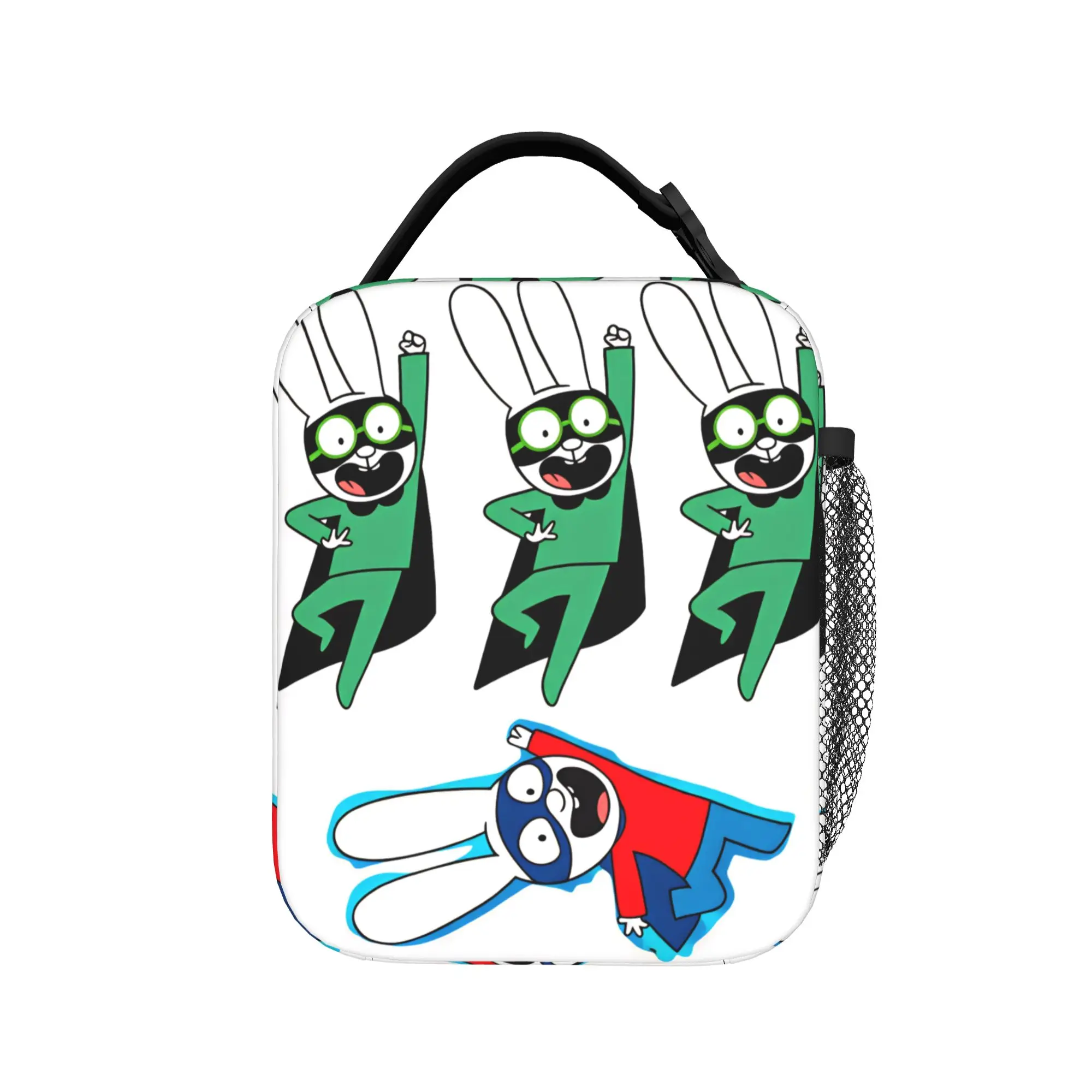 Simons Super Rabbits   Lunch Bag  Vintage Lunch Box For Child School Cooler Bag Waterproof Graphic Design Thermal Tote Handbags