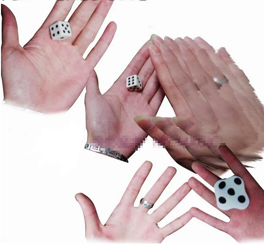 

Wholesale The New Easy Magic Close-up Dice Magic Trick Beat Flat Dice Easy To Learn Mini Magic Props Toys fun Toy Gift Favors